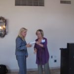 Christine Traskos receiving NYSALJA Challenge Grant award.
