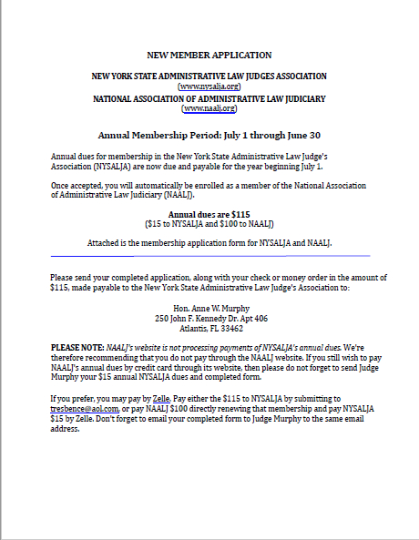 New Membership Application